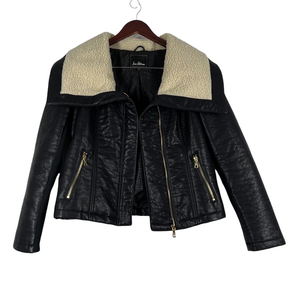 Sam Edelman Women's Caitlyn Aviator Sherpa Jacket Black Size S. - Picture 4 of 9